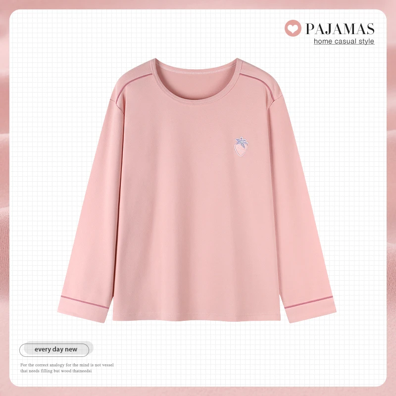 中年德绒珊瑚绒睡衣女秋冬春秋款女士长袖圆领保暖家居服单件上衣