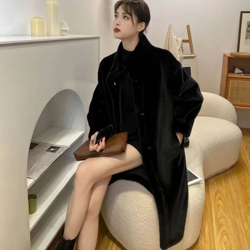 新款升级版女士休闲时尚立翻领中长款外套-2024888