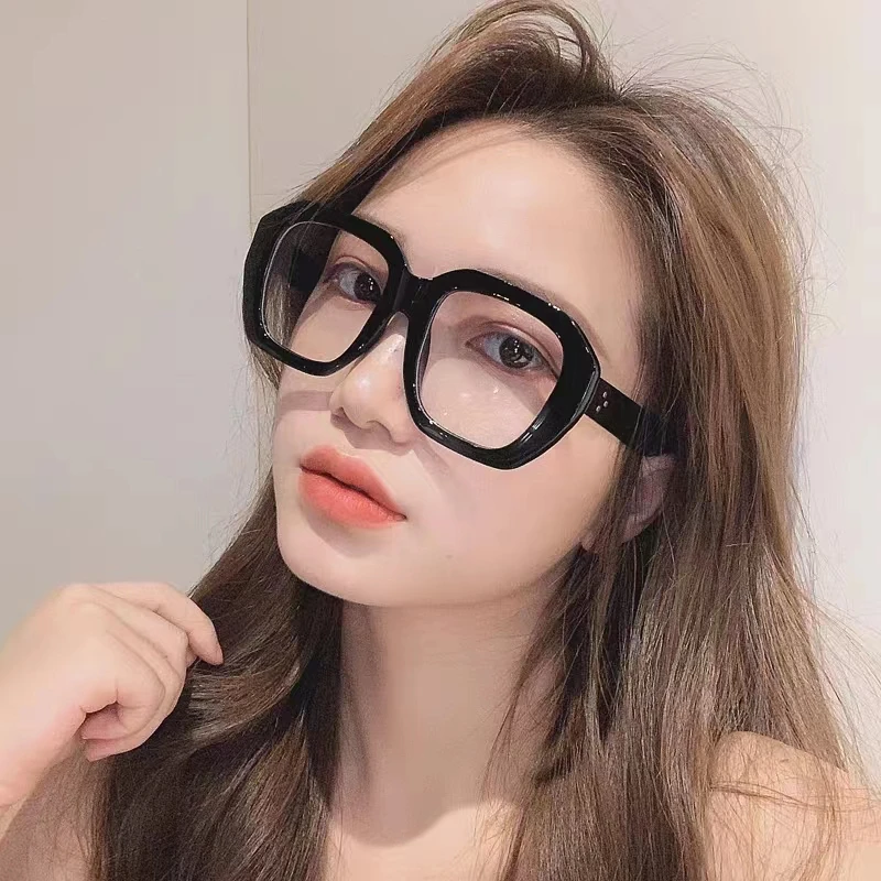 复古港味大粗框显瘦眼镜素颜潮男女大脸网红同款防蓝光可配近视86