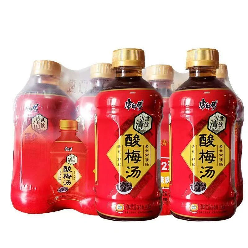 师傅酸梅汤风味饮料330ml*12瓶果味夏日酸梅汁饮品迷你瓶批发