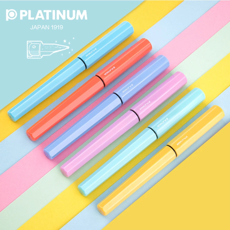 日本白金PLATINUM小流星钢笔学生练字学习书法入门硬笔墨囊可替换