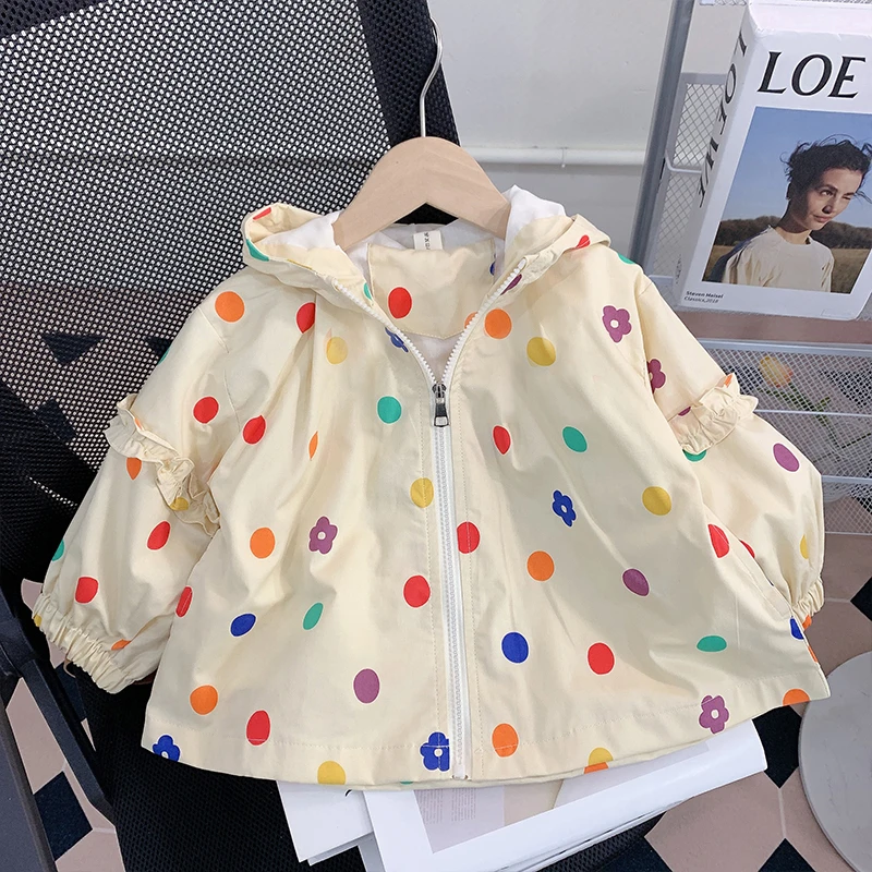 女童外套春秋装2025新款儿童洋气时髦小童连帽外套风衣宝宝衣服秋