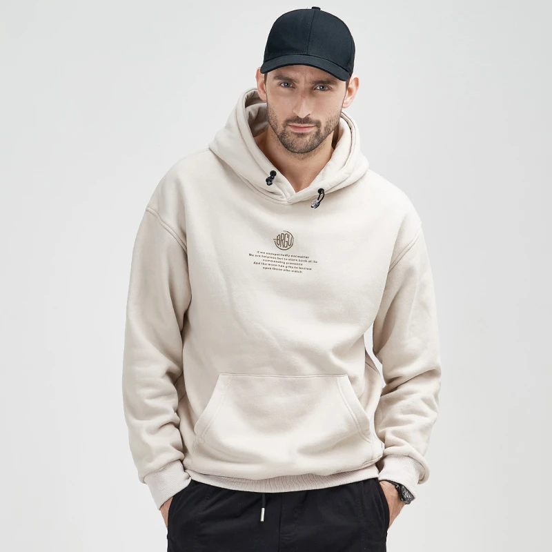 仓石一树秋冬日系潮牌重磅美式连帽运动衫男加厚加绒宽松高端外套