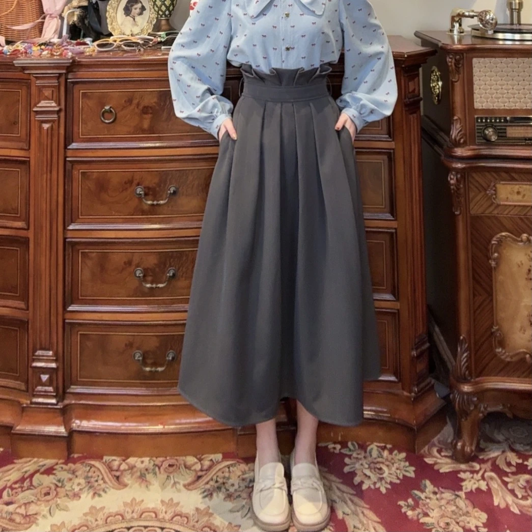 现货清清【一生罗曼】设计感时尚气质显瘦半身裙B823