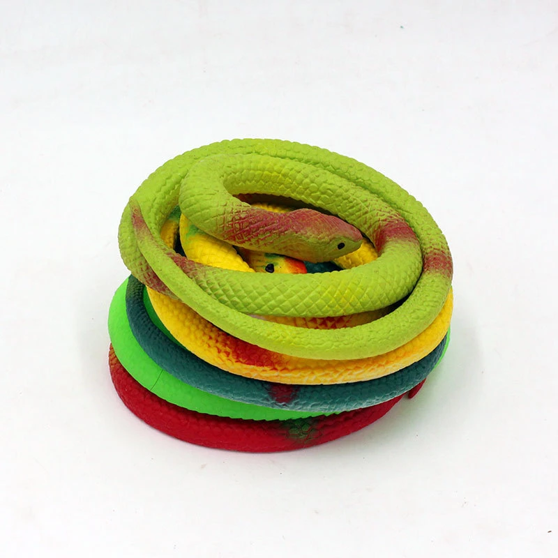 儿童玩具蛇仿真动物模型橡胶蛇恐怖整人软红绿蛇玩具批发