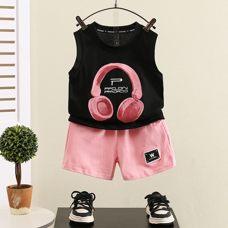 儿童男童夏装套装2025新款背心两件套无袖薄款短裤夏季宝宝洋气潮