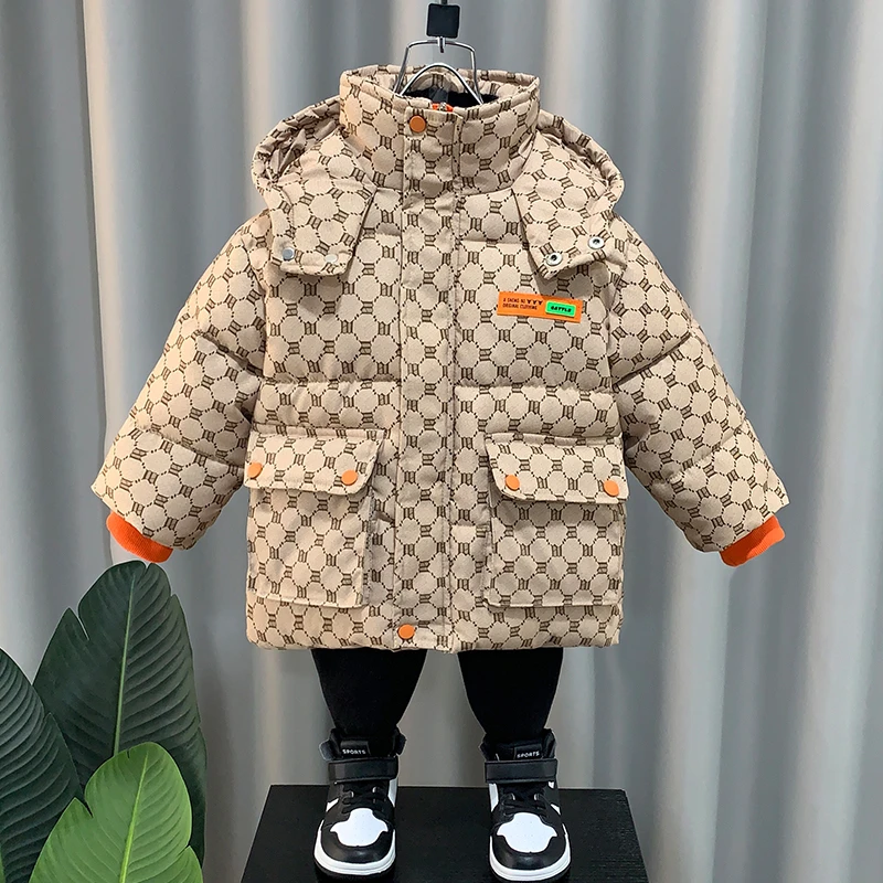 儿童男童棉衣外套冬季2024新款加厚棉服冬装休闲保暖洋气棉袄宝宝