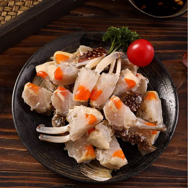 海未叶子舟山红膏呛蟹生腌蟹咸蟹母蟹整只炝蟹醉蟹即食酱蟹美食