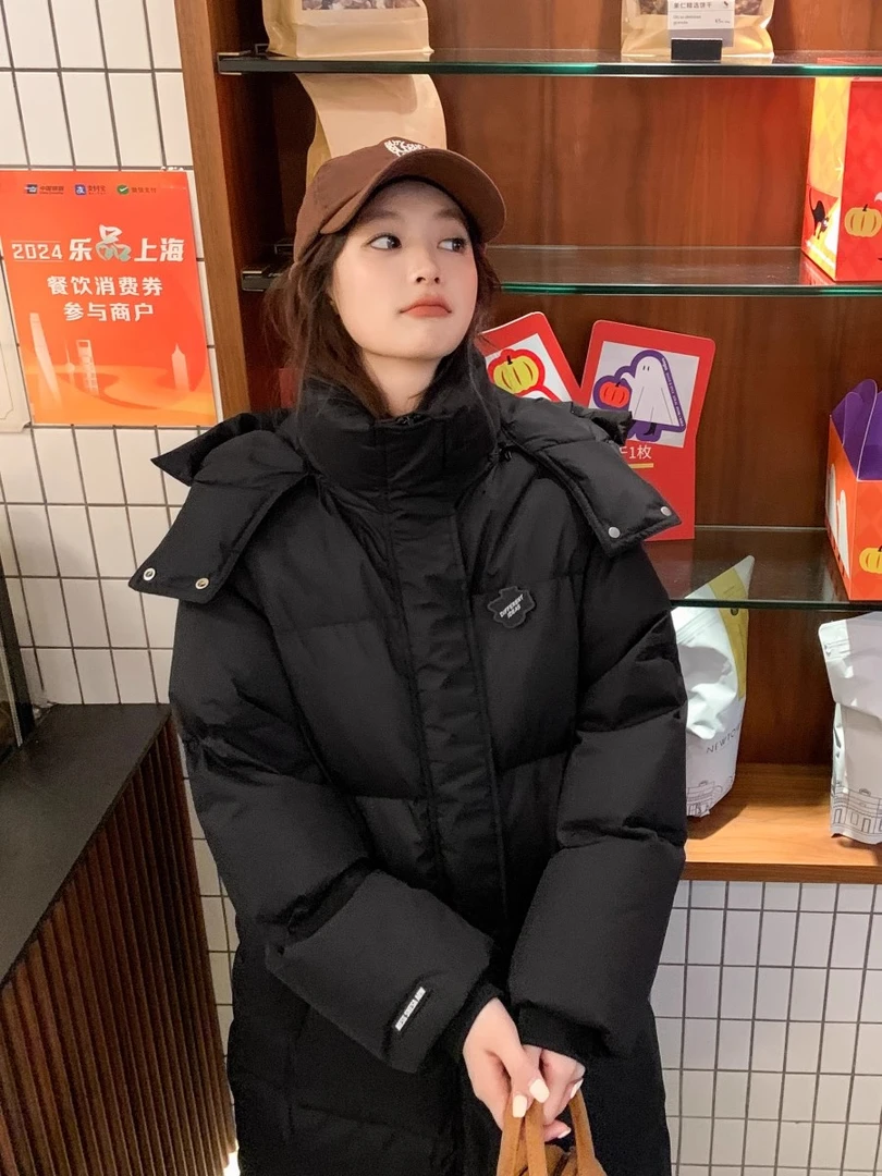 2024新款极寒长款羽绒服女冬季男女同款中戏大学外套男女过膝加厚