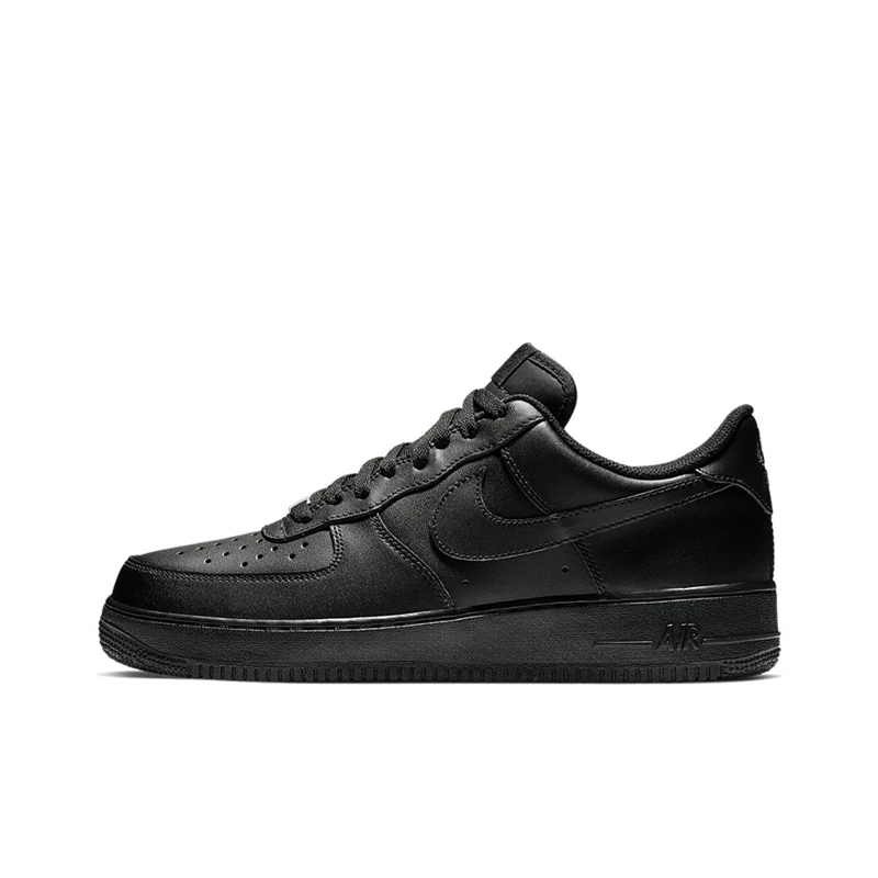 NIKE/耐克男鞋Air Force 1空军一号 纯黑武士低帮板鞋CW2288-001