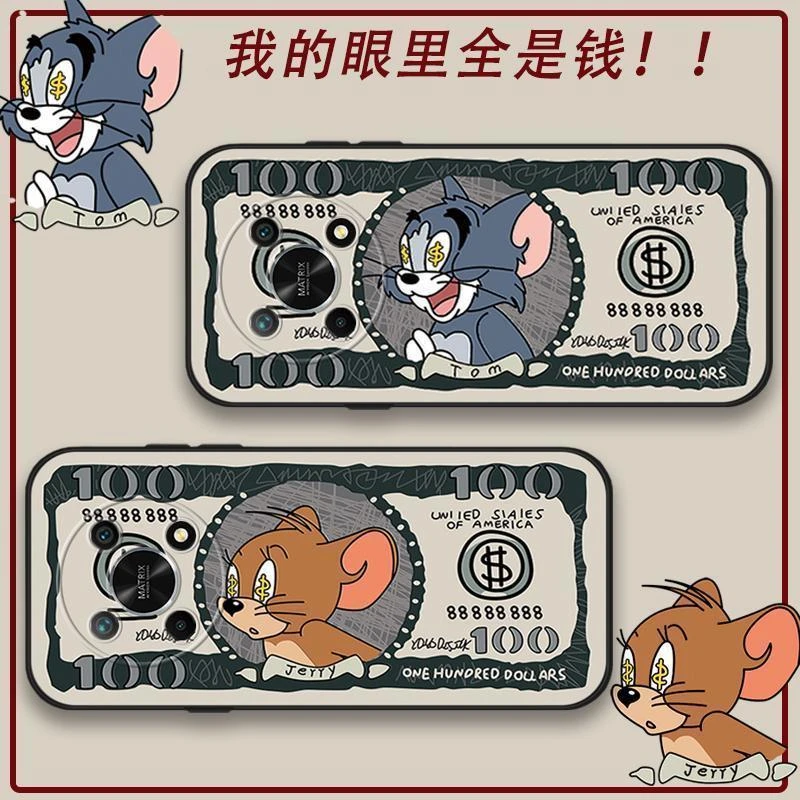 美元猫和老鼠华为荣耀x40 GT手机壳ADT-AN00防摔软套可爱男女卡通