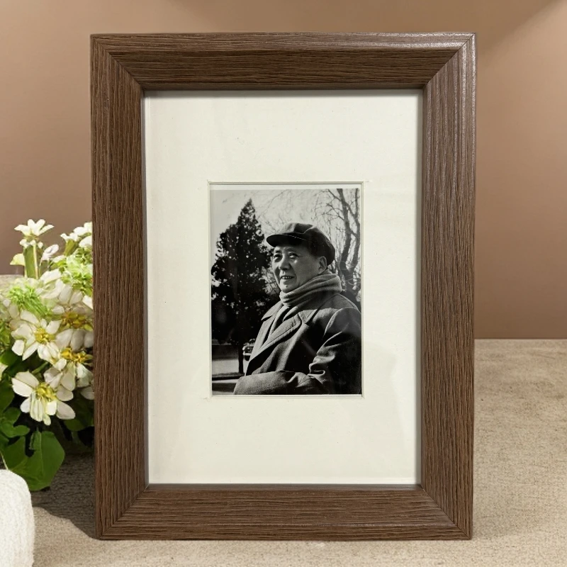 毛主席老照片 60年代北京东风照相馆洗印 外框20.5×15.5厘米 包老