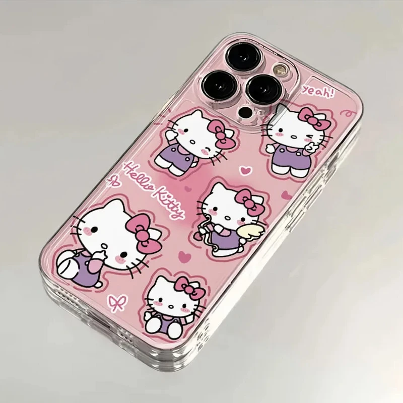 粉底满屏KITTY猫苹果15动漫11/12/13promax/xsmax/xs/xr软壳78p/x