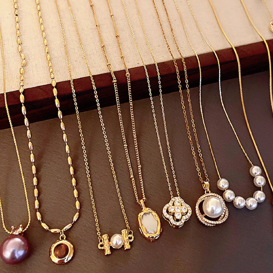 铜合金合成锆石项链 【下单备注】铜合金项链简约气质时尚百搭