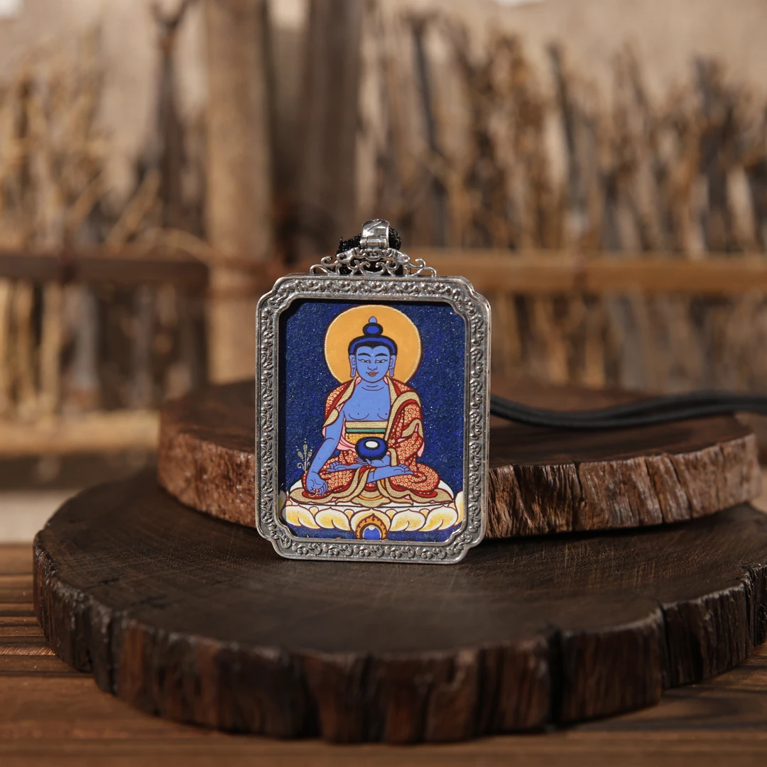 吊坠925银 壹加 | 粗矿砂药师F卡卡竖款吊坠