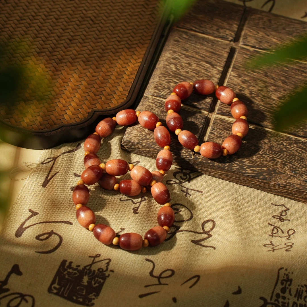 壹加林妹妹 | 玛瑙红肉药师手串多样性发其一