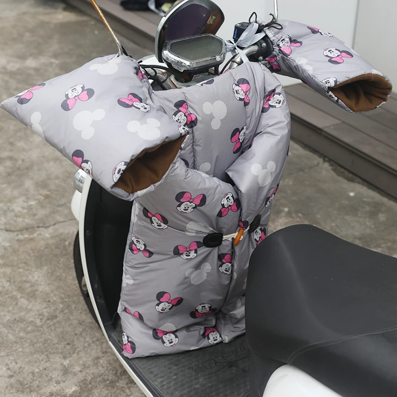 可收纳电瓶车挡风被冬季加棉分体电动车挡风保暖挡风防水护膝