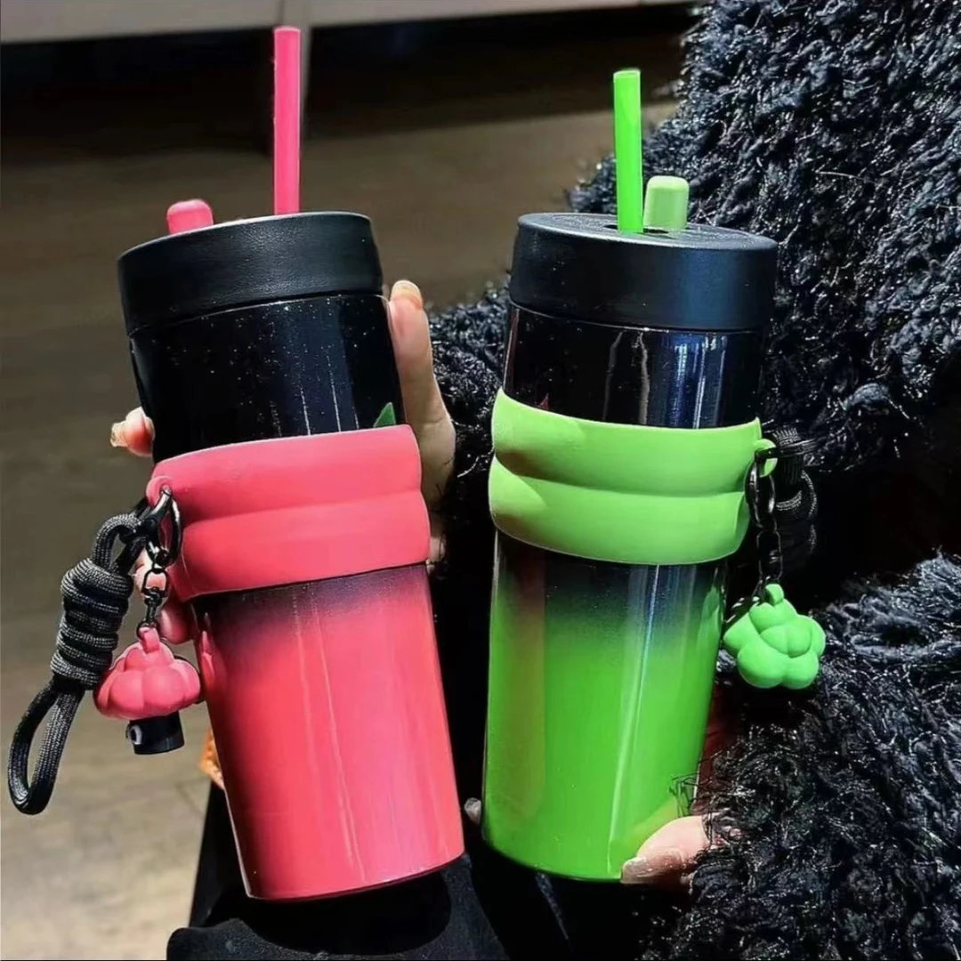 【颜色随机】到手2个 新款便携手提高颜值渐变吸管水杯