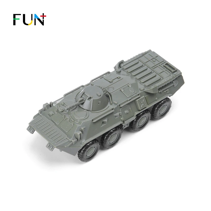 乐加BTR-80轮式装甲车1:72免胶4D拼装模型军事战车玩具坦克积木