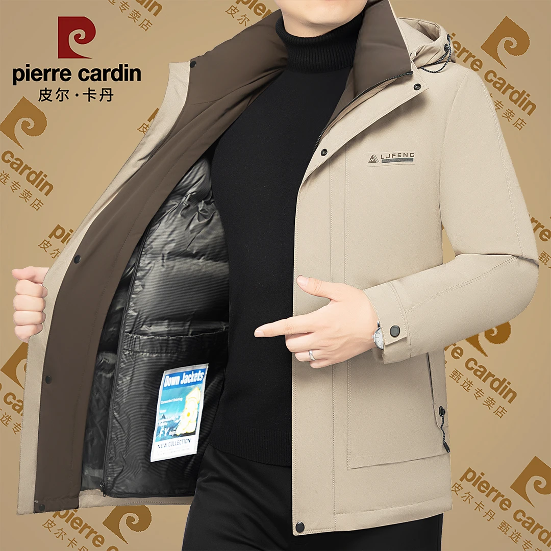 皮尔卡丹冬季爆款男士可拆卸棉服时尚爆款加厚保暖防风男款棉衣男