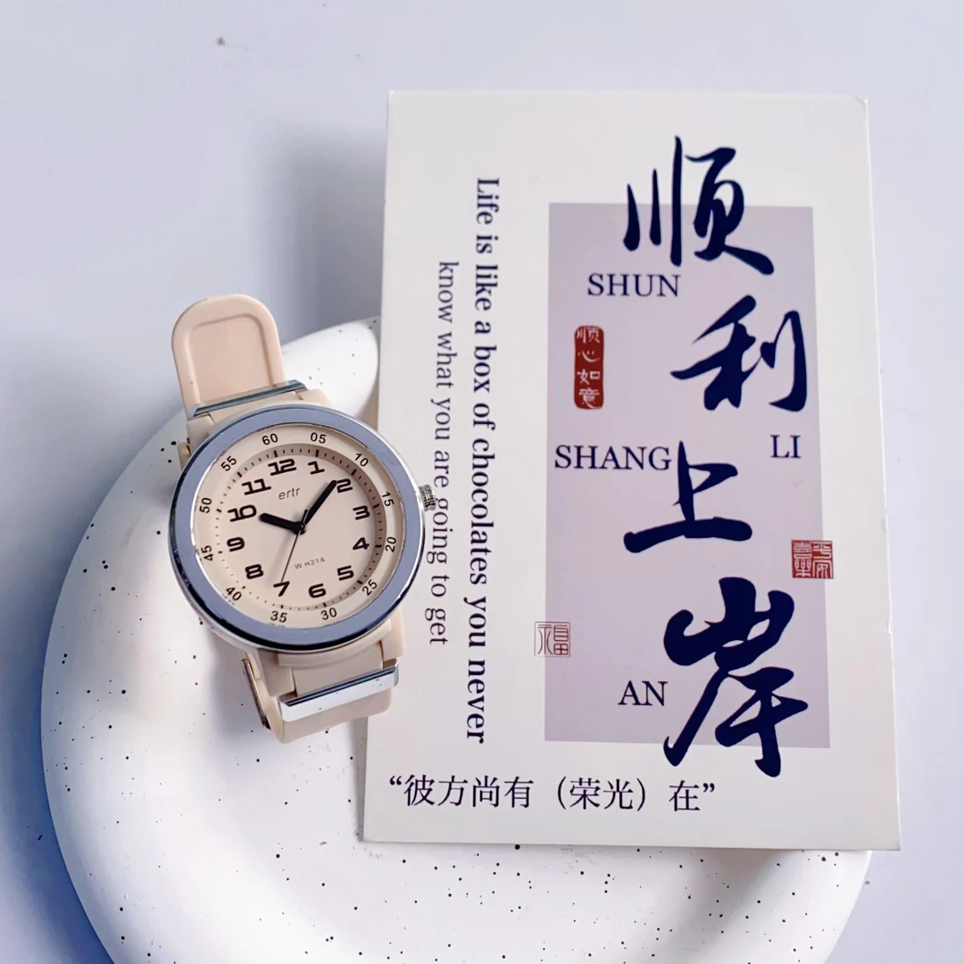 新款考试初高中学生手表中考简约女款防水夜光果冻独角兽儿童手表