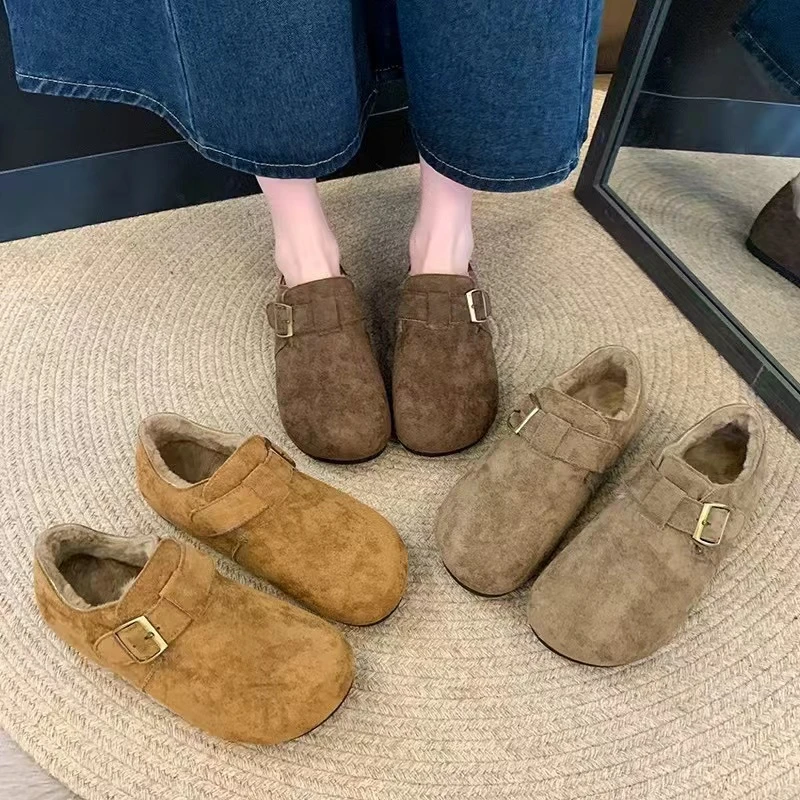 可爱推荐  Y-2冬季新款加绒加厚全包勃肯鞋