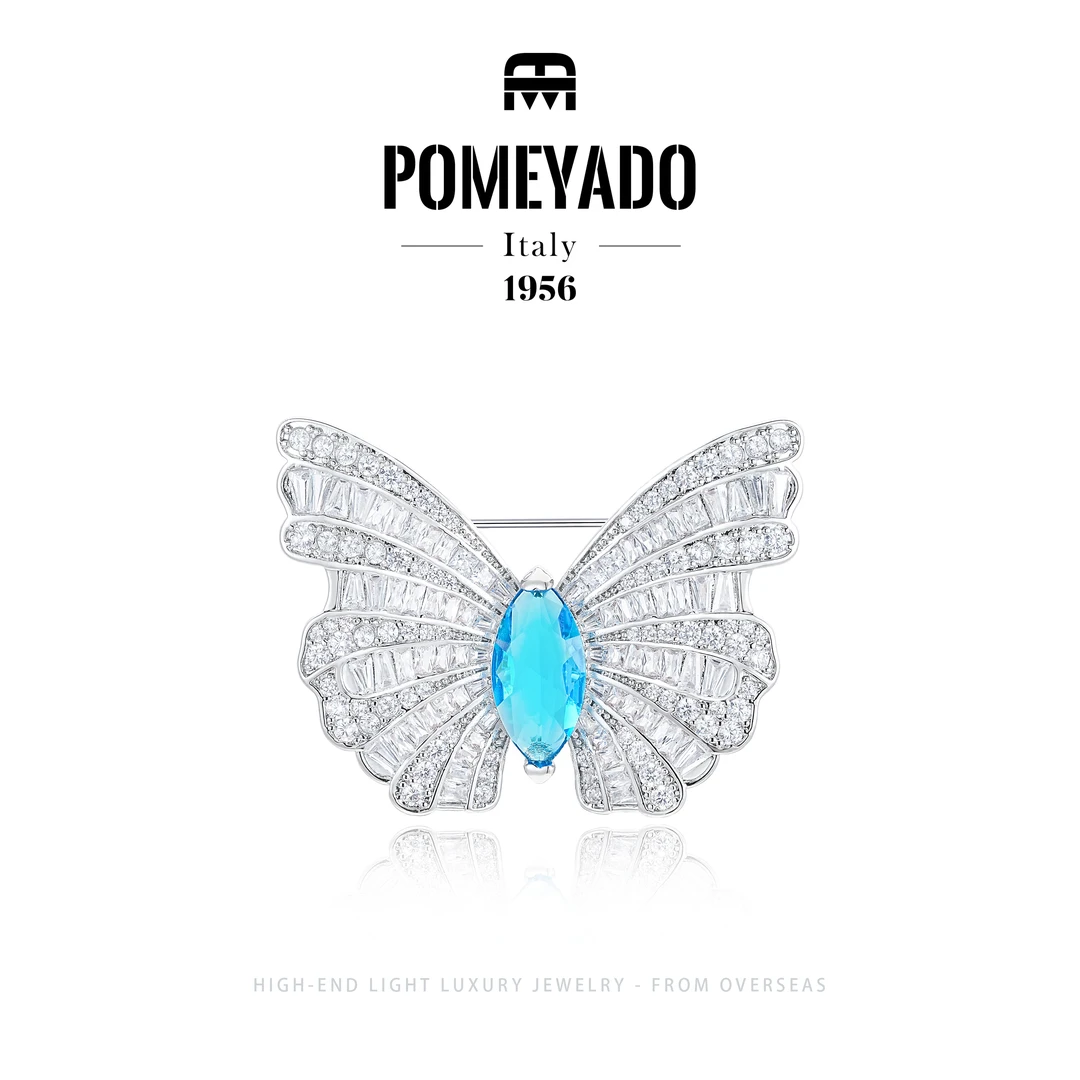 【蓝调蝴蝶】Pomeyado设计师款秋冬蝴蝶胸针 F2700