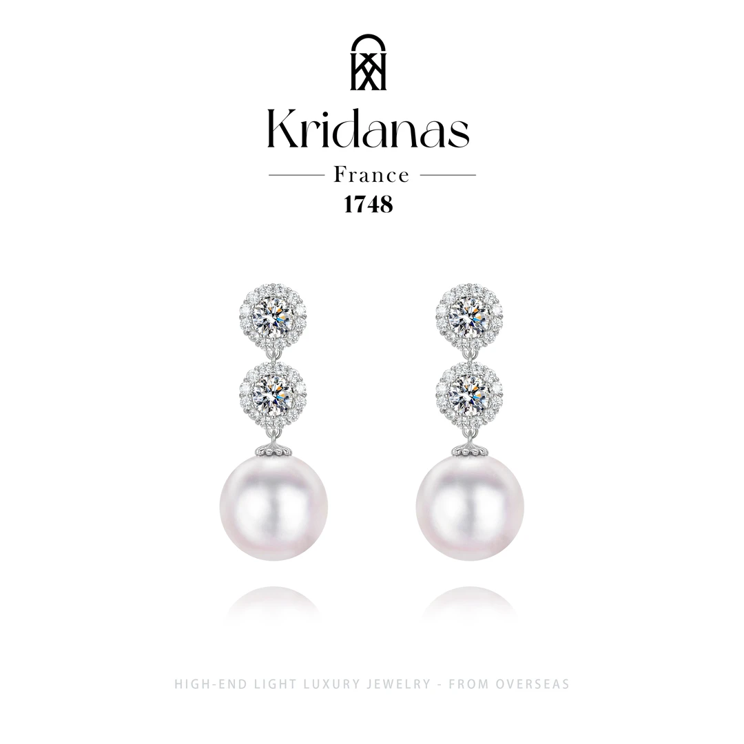 铜合金仿珍珠耳饰 【白塔玫瑰】Kridanas设计师款 耳环 F2087