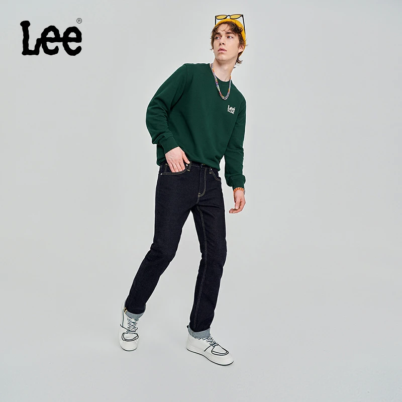 【修身】Lee中腰锥形舒适弹力清水洗黑色牛仔裤LMB1007232UZ