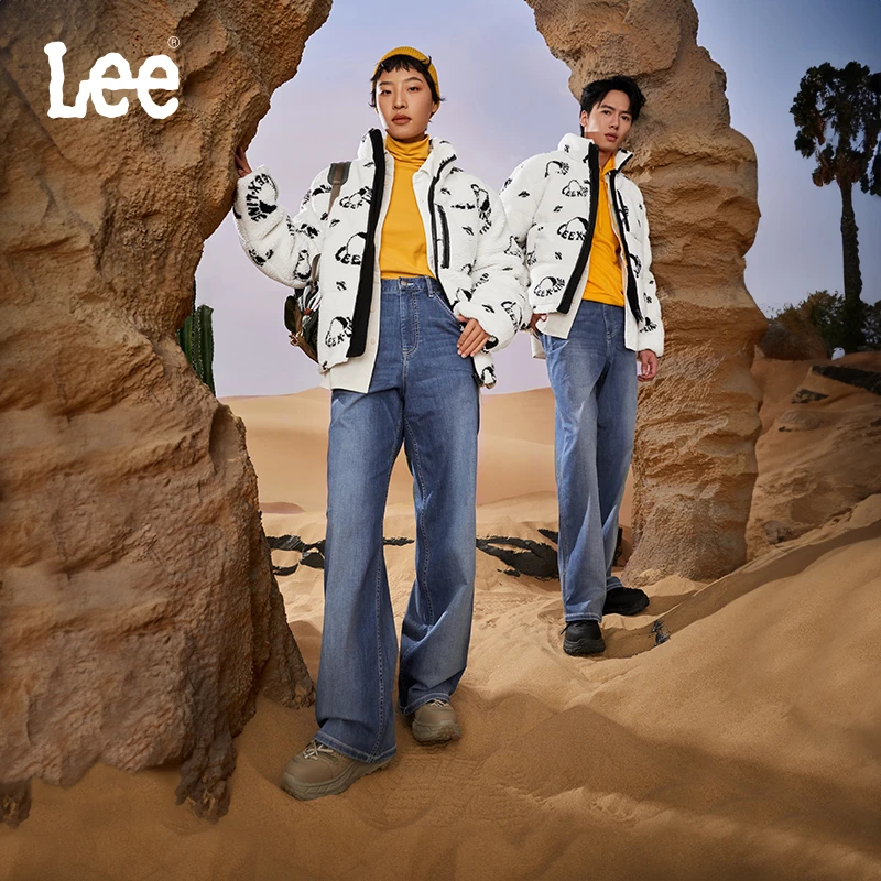 Lee宽松老爹裤蓝色耐磨防污男女同款牛仔裤休闲潮流LUB007239204