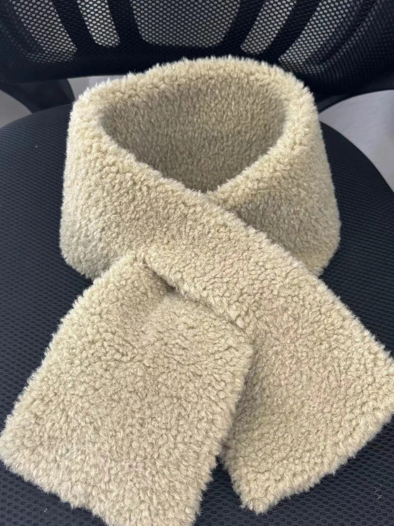 【围巾】女士毛毛围巾时尚百搭黑色保暖秋冬冬季