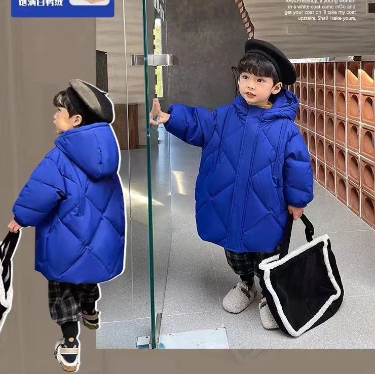子航同款 冬装定制高端保暖白鸭绒中长款休闲羽绒服外套