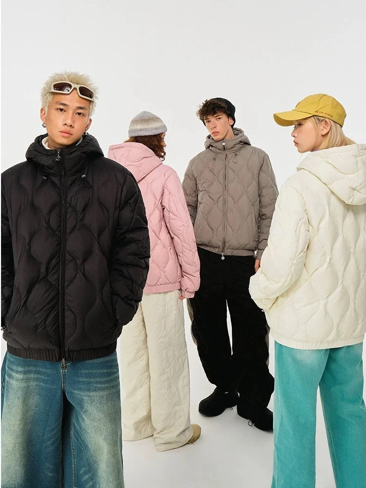抹茶故事 北极寒系列连帽羽绒服男女锁温保暖90白鸭绒外套-81029