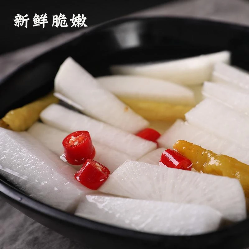 新鲜日期酸辣萝卜条泡菜糖醋酸甜萝卜酸辣下饭菜酱菜泡椒酸菜瓶装