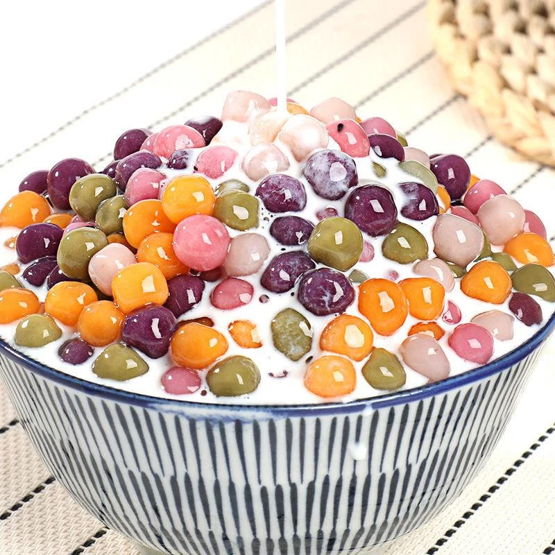 小芋圆鲜芋仙手工成品烧仙草甜品原材料三色口味汤圆紫薯红252g