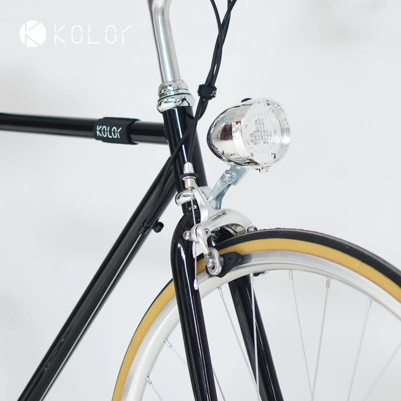Kolor卡勒单车复古大灯网红复古自行车头灯LED装电池单车装饰前灯