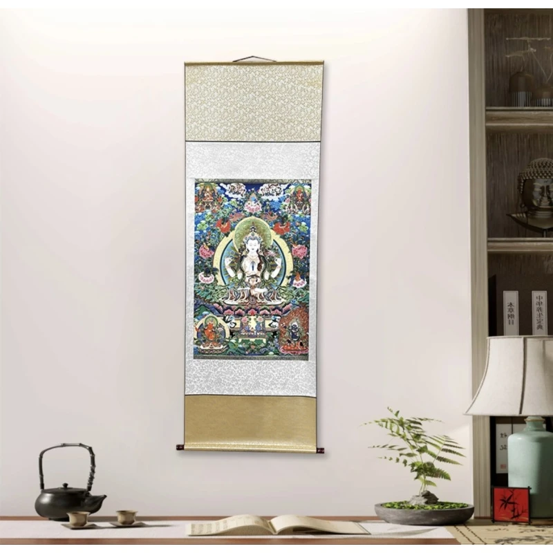 【精品复仿】《四臂观音》馆藏级高清艺术微喷工艺非手绘