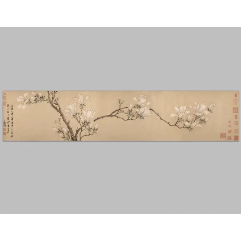 【精品复仿】文徵明《白玉兰图》馆藏级高清艺术微喷工艺非手绘