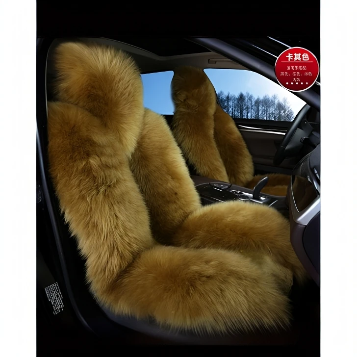 纯羊毛坐垫冬季汽车羊毛坐垫澳洲真皮毛一体长毛座垫座套全包车垫