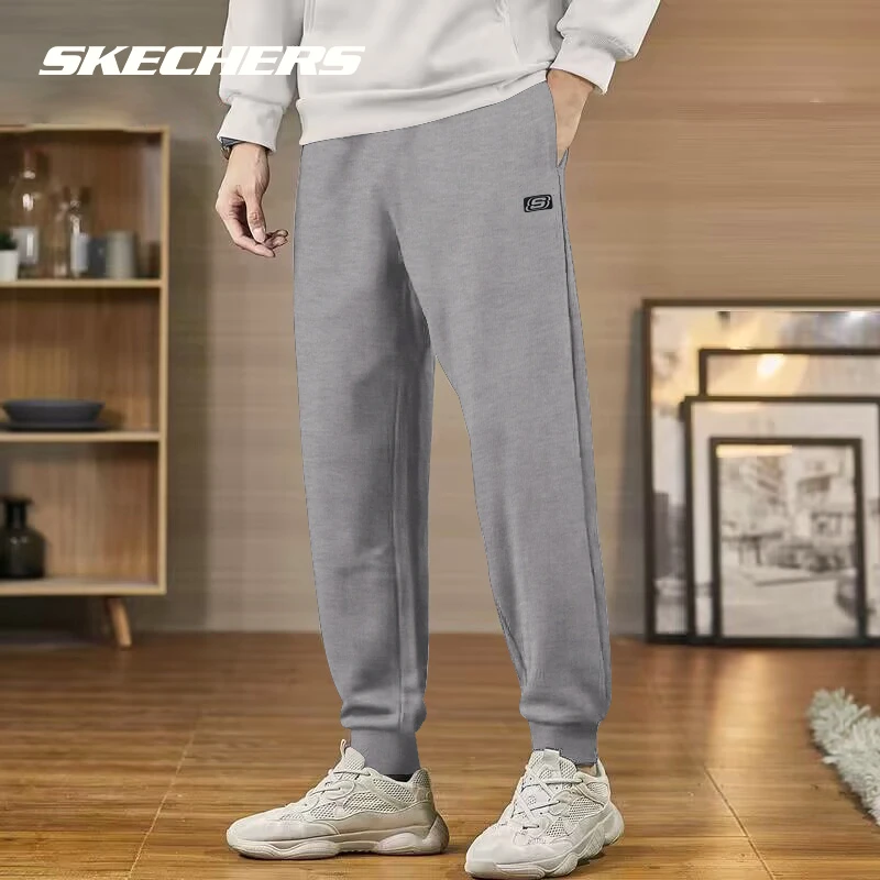 斯凯奇运动长裤舒适针织男士冬季休闲裤收脚防风宽松百搭潮流卫裤