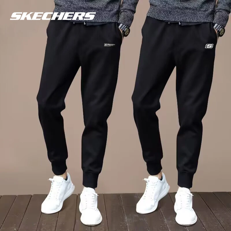 斯凯奇运动裤卫裤束口男女2024冬季新款针织透气百搭长裤休闲裤