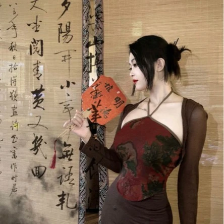 LHMknk1画报夫人国风原创新中式肚兜国风三件套