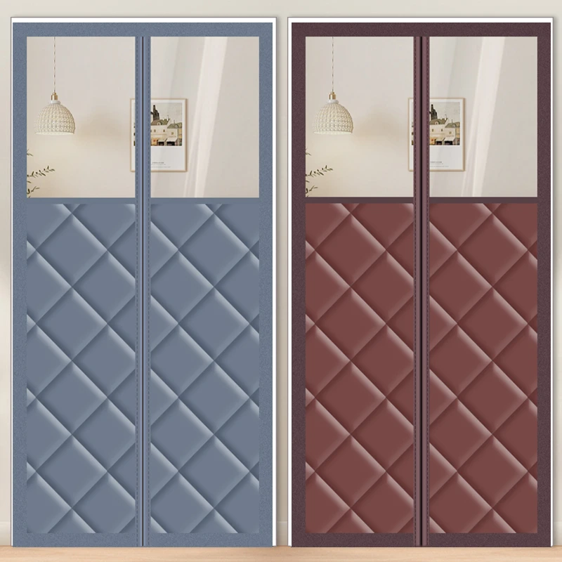 冬季加厚棉门帘保暖防寒耐脏隔油烟冷气加密磁块免打孔隔断门帘