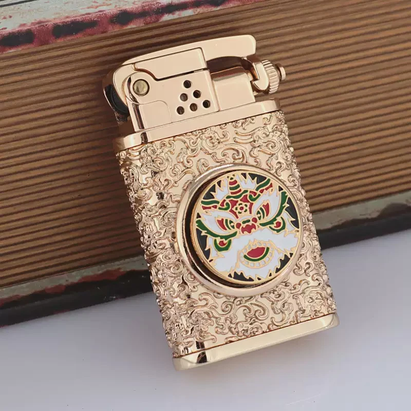 ZORRO佐罗新款醒狮一键弹射点火煤油打火机解压旋转创意个性