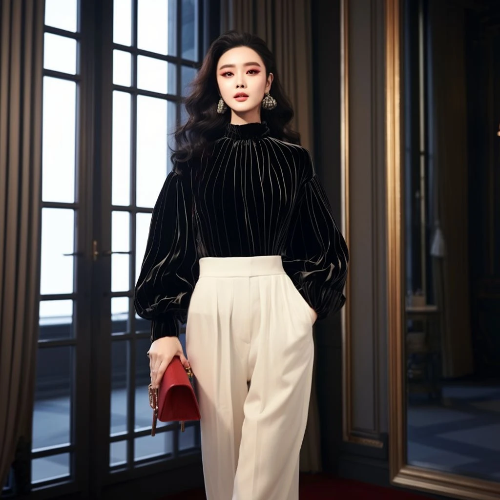 秋冬新款洋气时尚高级感爆款气质休闲简约黑色上衣长裤显瘦套装女