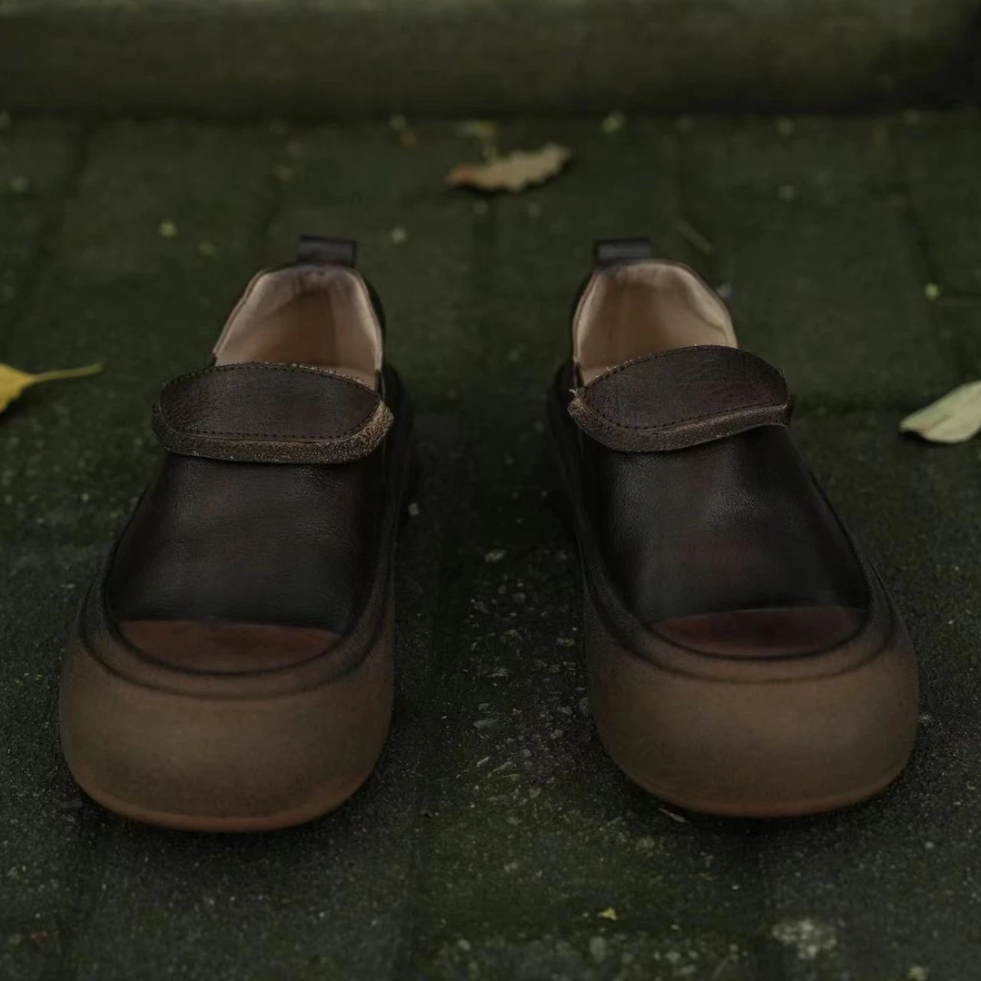 【大漂亮推荐】疯子张2024四季新款百搭时尚新款牛皮鞋鞋#601