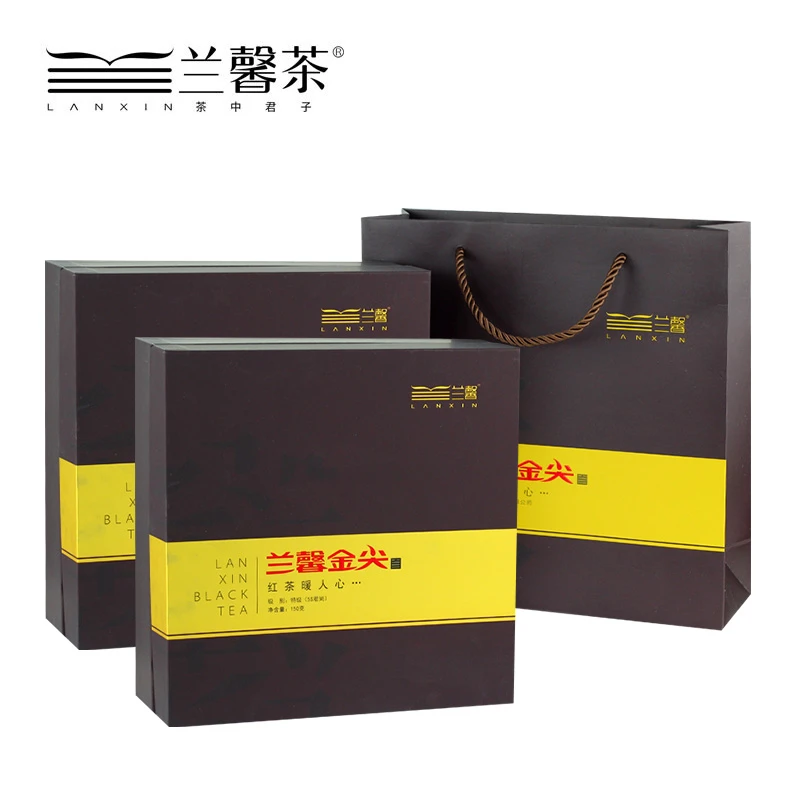 贵州茶兰馨茶兰馨金尖明前芽头翻盖礼盒独立小袋150克*2盒