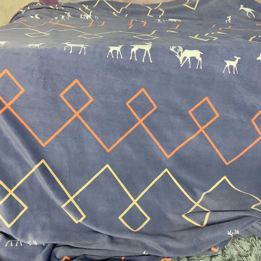 (雾霾蓝紫一路平安)牛奶绒加厚被套220*240