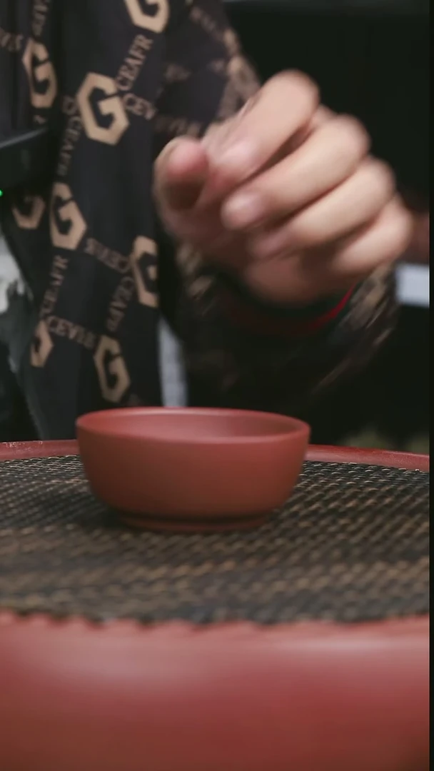 【闪购商品】紫砂红皮龙大口盏杯