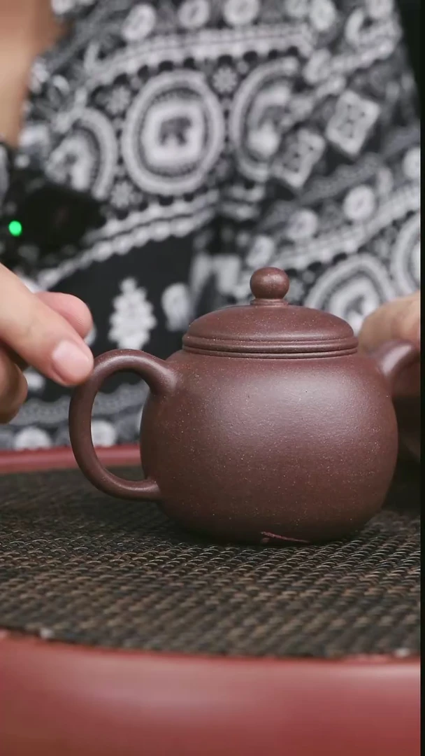 【闪购商品】紫砂高砂紫泥纳底匏樽81号300CC微微暇